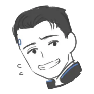 😁 65092d77 Connor Detroit: Become Human アンドロイド, 探偵, コナー, Detroit: Become Human whatsapp sticker