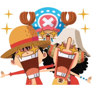 🤩 94b6c927 Luffy One Piece one piece, luffy, animé, dessin animé, étoiles telegram sticker