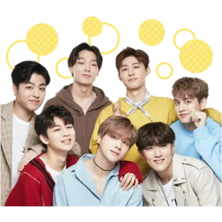 😊 13de10c7 gruppo, uomini, ritratto, coreano, sorridente, celebrità telegram sticker