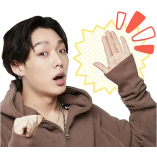 ✋ 4f7cf9a5 kpop, cantante, celebrità, uomo, asiatico, che saluta telegram sticker