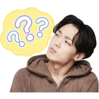 🤨 6bf59424 uomo, punto interrogativo, pensare, dubbio, espressione, casual, adesivo telegram sticker