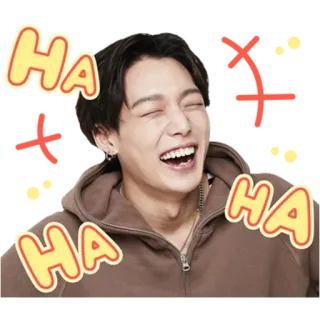 😂 728c20e9 HA HA HA ridere, felice, persona, asiatico, allegro telegram sticker