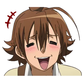 😂 2726a31f Anime, Fröhlich, Lustig, Ausdruck, Cartoon, Figur telegram sticker