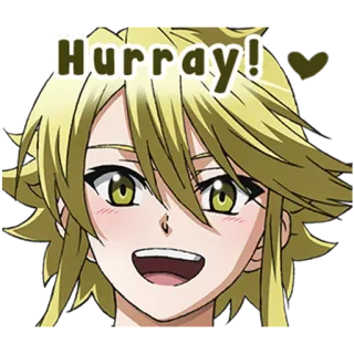 😃 c8fb048b Hurray! juhu, anime, feier, jubel, freude, glücklich, aufgeregt telegram sticker