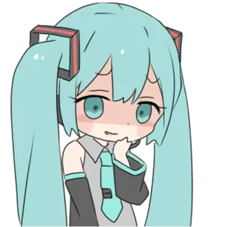 😈 ece8b609 Hatsune Miku 애니메이션, 치비, 만화, 보컬로이드, 귀여운, 소녀, 카와이 whatsapp sticker