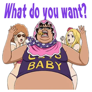 😒 8bf66724 What do you want? อนิเมะ, คำถาม, เรียกร้อง telegram sticker