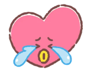 😭 6f61a3c0 serce, smutny, płacz, słodki, emocje, kawaii telegram sticker