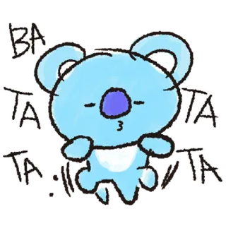 😙 1889806b BATA TATA Мультфильм, Милый, Персонаж, Искусство, Рисунок, Животное telegram sticker