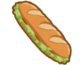 🌭 001cd25c essen, sandwich, baguette, mittagessen, snack, brot, gemüse whatsapp sticker