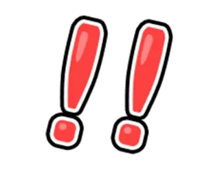 ‼️ c0032b57 Ausruf, Rot, Warnung, Gefahr, Wichtig, Alarm whatsapp sticker