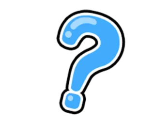 ❓ f3158d5d fragezeichen, blau, symbol, frage, unbekannt, anfrage whatsapp sticker