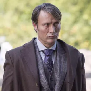 😠 0305257f Hannibal Lecter Hannibal 한니발, 매즈 미켈슨, TV 드라마, 연쇄 살인마, 심리 공포 whatsapp sticker