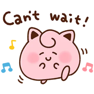 ☺️ 26b1a42b Can't wait! cartoon, cute, expression, waiting, kawaii telegram sticker