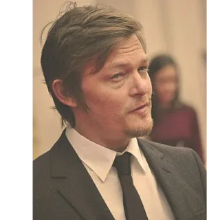 😕 41658661 Norman Reedus actor, celebridad, retrato, hombre, traje whatsapp sticker