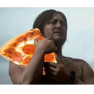 🍕 7c0fe082 Norman Reedus hombre, pizza, celebridad, actor, comida whatsapp sticker