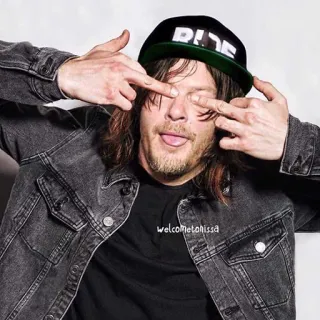 🖕 918e2867 welcometonissa persona, sombrero, ropa, retrato whatsapp sticker