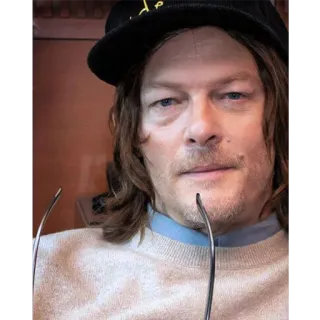 😐 a2353d8c Norman Reedus actor, celebridad, hombre, retrato whatsapp sticker