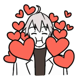 ❤️ 37f9d96c Anime, Amore, Cuori, Carino, Cartone animato, Affetto, Felice whatsapp sticker