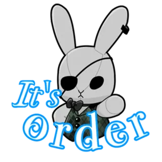 😉 2189a771 It's Order coniglio, giocattolo, ordine, adesivo telegram sticker