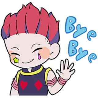 👋 68723b4e Bye Bye anime, machanie, kreskówka, słodkie telegram sticker