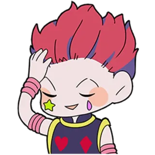 😌 690d5682 Hisoka Hunter x Hunter Anime, Hunter x Hunter, Hisoka, Kreskówka, Postać, Naklejka telegram sticker