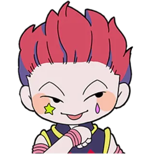 😋 97e41e81 Hisoka Hunter x Hunter Anime, Hunter x Hunter, Hisoka, Kreskówka, Naklejka telegram sticker
