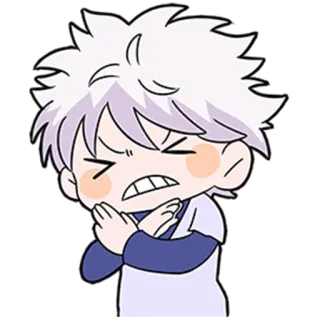 ❌ a5986495 Killua Hunter x Hunter anime, naklejka, kreskówka, killua, hunter x hunter telegram sticker