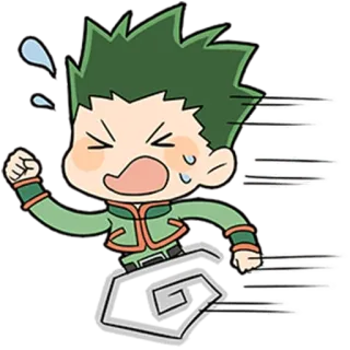 🏃‍♂️ f4a59098 Gon Freecss Hunter x Hunter Anime, Kreskówka, Bieganie, Gon, Hunter x Hunter, Postać, Manga telegram sticker