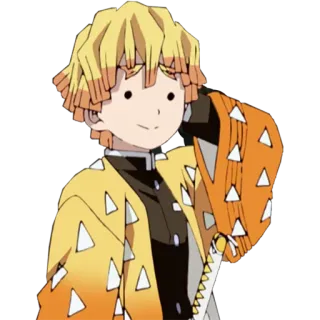 😅 7732e856 Zenitsu Agatsuma Demon Slayer Anime, Demon Slayer, Zenitsu, Personnage, Manga whatsapp sticker