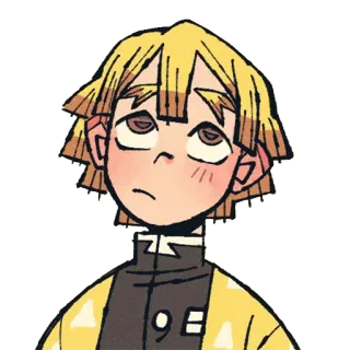 🙄 8421f84a Zenitsu Agatsuma Demon Slayer Anime, Manga, Demon Slayer, Zenitsu, Personnage, Dessin animé, Autocollant whatsapp sticker