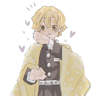😳 b17dd52e Zenitsu Agatsuma Demon Slayer Anime, Demon Slayer, Zenitsu, Manga, Dessin animé whatsapp sticker