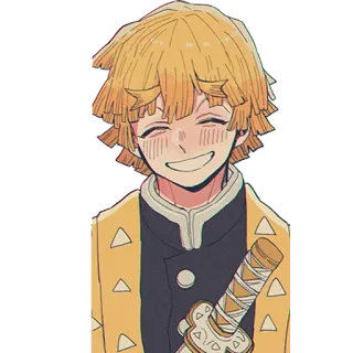😁 fd8fd0a4 Zenitsu Agatsuma Demon Slayer Anime, Demon Slayer, Zenitsu, Manga, Personnage, Illustration, Fanart whatsapp sticker