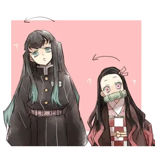 😶 05a9f958 Nezuko Kamado Demon Slayer 动漫, 鬼灭之刃, 祢豆子, 灶门, 漫画 telegram sticker