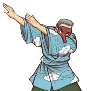 👺 171c089c Dab, 面具, 动漫, 角色, 姿势 telegram sticker