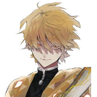 😈 40d4d5ca Zenitsu Agatsuma Demon Slayer 动漫, 鬼灭之刃, 我妻善逸, 角色 telegram sticker