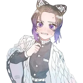 😳 704c2b1b Shinobu Kocho Demon Slayer 动漫, 鬼灭之刃, 蝴蝶忍, 蝴蝶, 漫画 telegram sticker