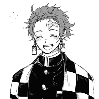 😂 c0209b6b Tanjiro Kamado Demon Slayer キ 动漫, 漫画, 鬼灭之刃, 炭治郎, 角色 telegram sticker