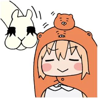 😌 3c9968fc Anime, Słodkie, Kreskówka, Zwierzę, Alpaka, Zrelaksowany, Śpiący whatsapp sticker