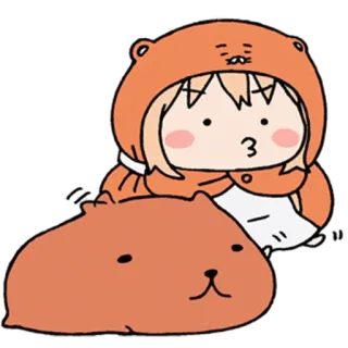 😗 8a4a38da Dziewczyna anime, Kapibara, Słodkie, Kawaii, Kreskówka whatsapp sticker