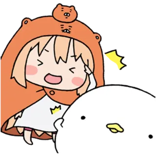 👍 bbfc9372 Anime, Kreskówka, Kawaii, Słodkie, Naklejka, Ilustracja whatsapp sticker