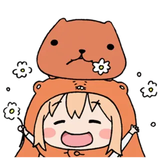 😆 f2ca9c61 anime, słodkie, kawaii, kreskówka, niedźwiedź, szczęśliwy whatsapp sticker