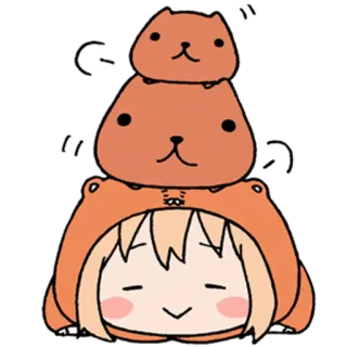 ☺️ f68ca8e1 Anime, Kapibara, Kreskówka, Słodkie, Maskotka, Zwierzę whatsapp sticker