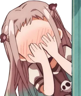 🌚 333e7735 Yashiro Nene Toilet-bound Hanako-kun аниме, манга, милый, смущенный, краснеть telegram sticker