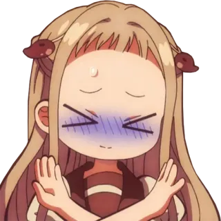 ❌ 839836ee Yashiro Nene Toilet-bound Hanako-kun аниме, мультфильм, персонаж, выражение, смущенный telegram sticker