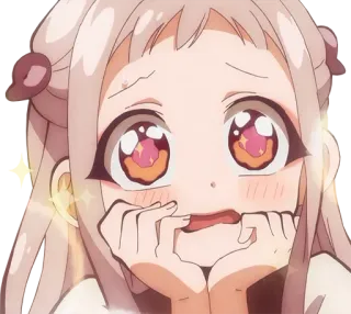 🤩 c5b7eaf2 аниме, девушка, милая, встревоженная, манга telegram sticker