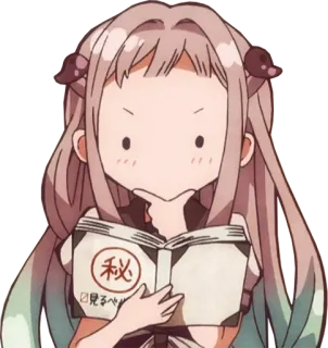 🤔 dae9b095 秘 Anime, Manga, Buch, Mädchen, Denken telegram sticker