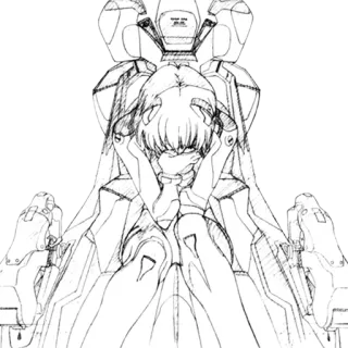 😱 1301e602 Asuka Langley Soryu Neon Genesis Evangelion Anime, Mecha, Traurig, Skizze, Charakter, Evangelion, AsukaLangley telegram sticker