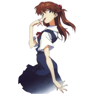 😜 f435c3ca Asuka Langley Sohryu Neon Genesis Evangelion Anime, Mädchen, Charakter, Asuka Langley, Evangelion telegram sticker