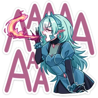 😮‍💨 172122e1 AAAA Anime, Weiblich, Weinen, Schreien, Illustration telegram sticker