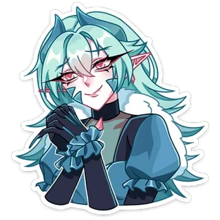 ☺️ 74ef8976 Anime, Elf, Charakter, Fantasy, Frau, Cartoon, Sticker telegram sticker